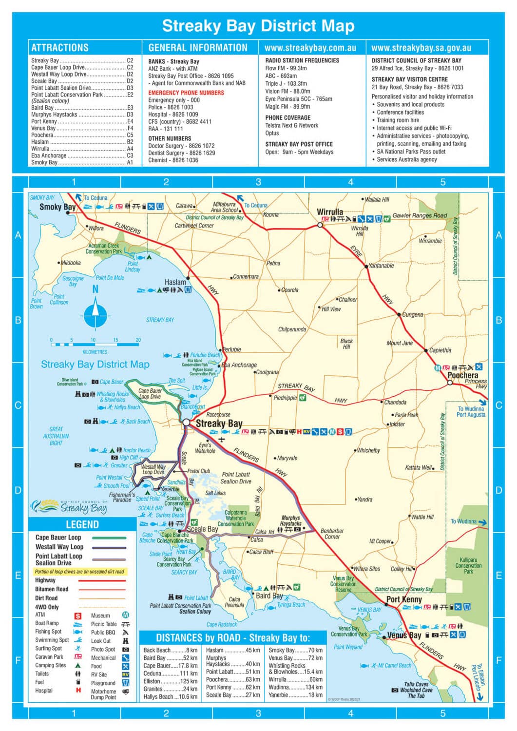 Streaky Bay Disctrict Map 2021 Tn